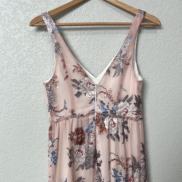 Show Me Your Mumu Dress Floral Tiered Maxi Pink size Small - Picture 9 of 13